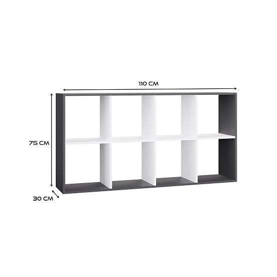 Malax 2X4 Shelf ANTHRACITE WHITE