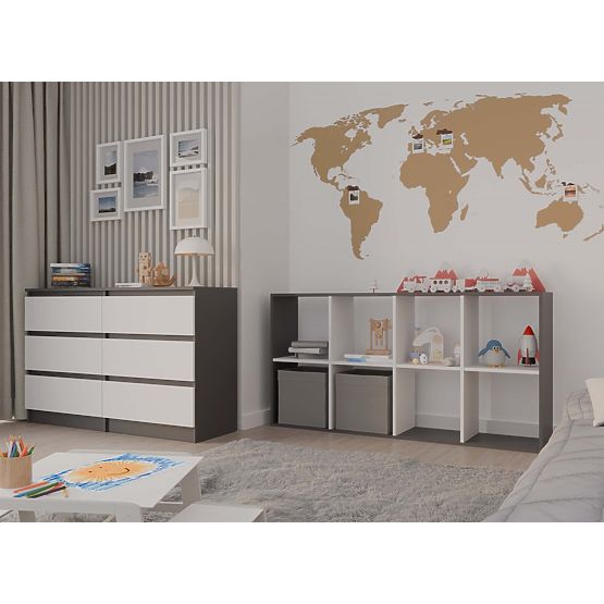 Malax 2X4 Shelf ANTHRACITE WHITE