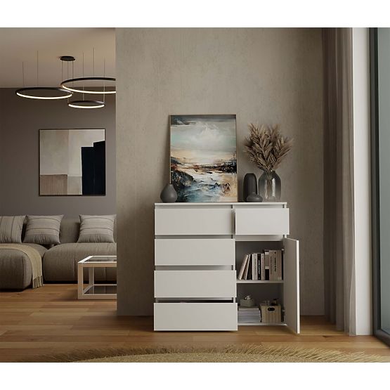 Malwa 1D5S White Dresser