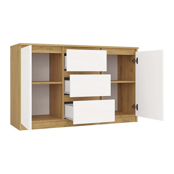 Malwa 2D3S Sideboard OAK ARTISAN WHITE