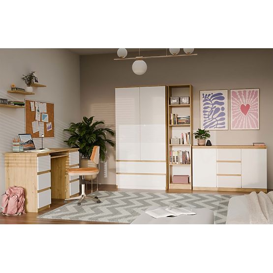 Malwa 2D3S Sideboard OAK ARTISAN WHITE