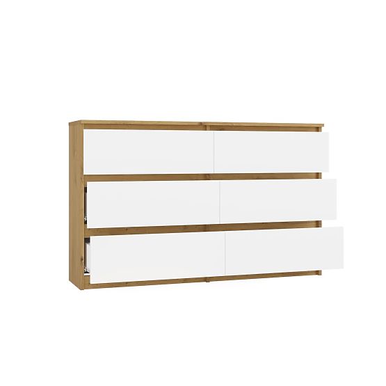 Malwa M6 120 Sideboard OAK ARTISAN WHITE