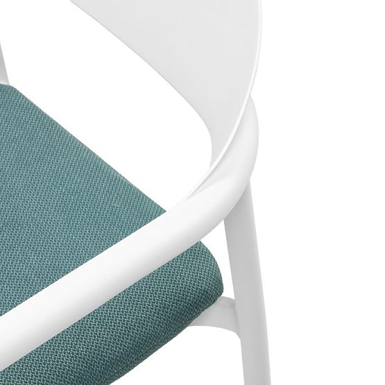 Marinelli Garden Chair, Aluminum, White/Green
