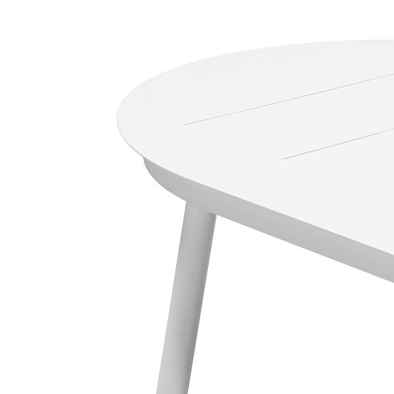 Marinelli Garden Set, Extendable Table 230-300 cm + 4 Chairs, Aluminum, White