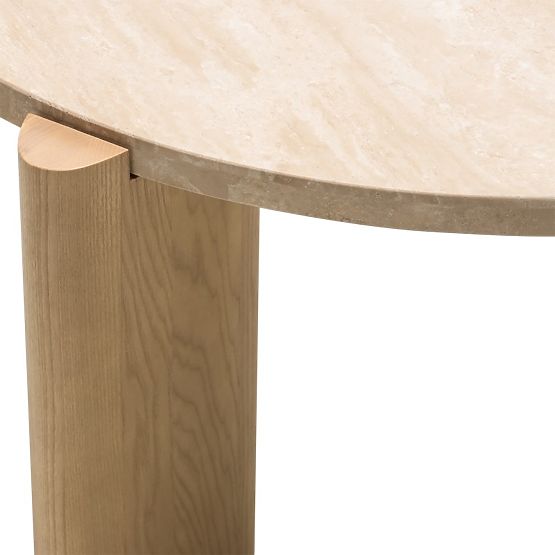 Medley Coffee Table 90 cm, Round, Travertine/Ash