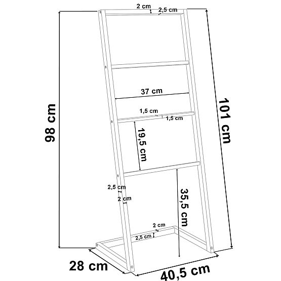 MEKONG Bamboo Stand with 3 Hooks