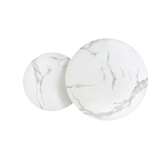 MERCURY 2 set of 2 benches, frame - silver, glass - white marble (1p=1pc)