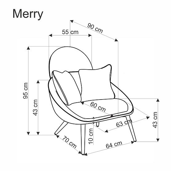 MERRY Relaxation Chair, Cream (1p=1pc)