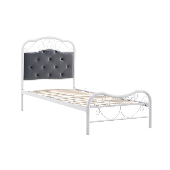 Metal bed FABRIZIA 90 x 200 cm - White