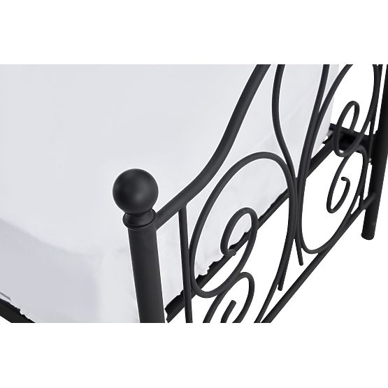 Metal bed PANAMA 200x90 - black