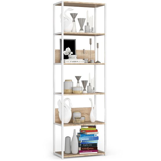 METAL LOFT SHELF 600 WHITE/SONOMA OAK