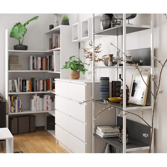 METAL LOFT SHELF 700 WHITE/GRAY