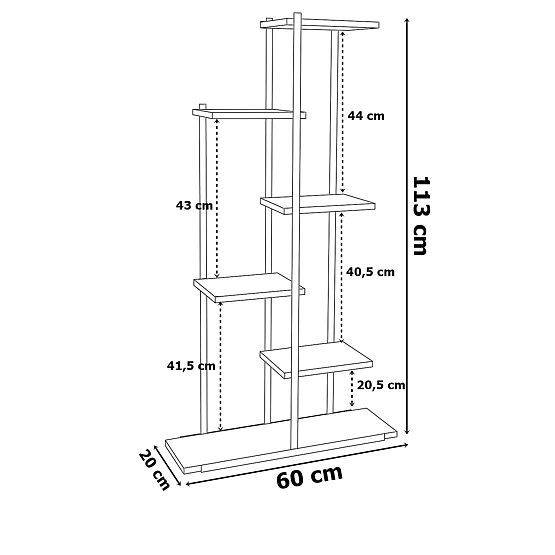 Metal Plant Stand IKER Rustic 6 Levels
