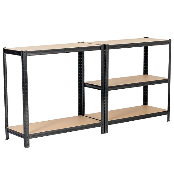 METAL SHELF 90x40x180 BLACK