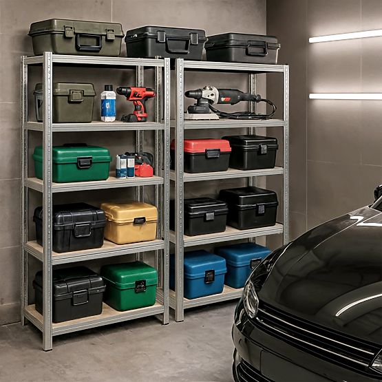 METAL SHELF 90x40x180 SILVER