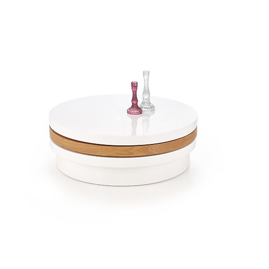 MICHELLE coffee table white / golden oak (1p=1pc)