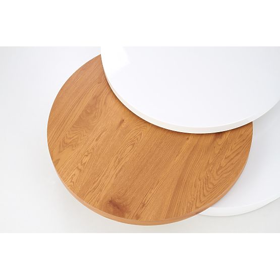 MICHELLE coffee table white / golden oak (1p=1pc)