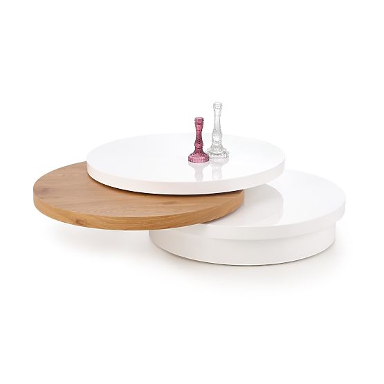 MICHELLE coffee table white / golden oak (1p=1pc)