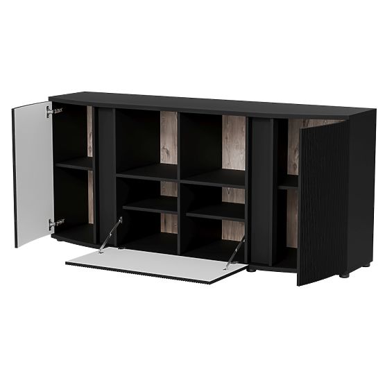 MICHELLE Sideboard black/Viking oak