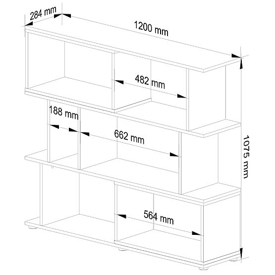 Mini FIX Shelf Unit with Shelves - White