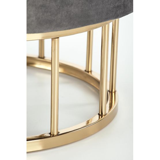 MINTY Gray/Gold Pouf (1p=1pc)