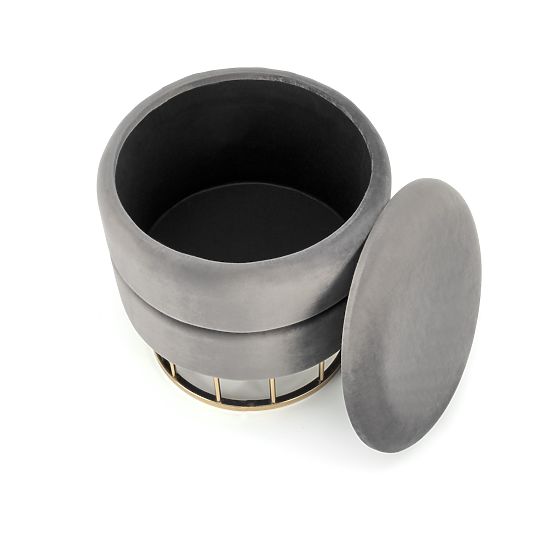 MINTY Gray/Gold Pouf (1p=1pc)