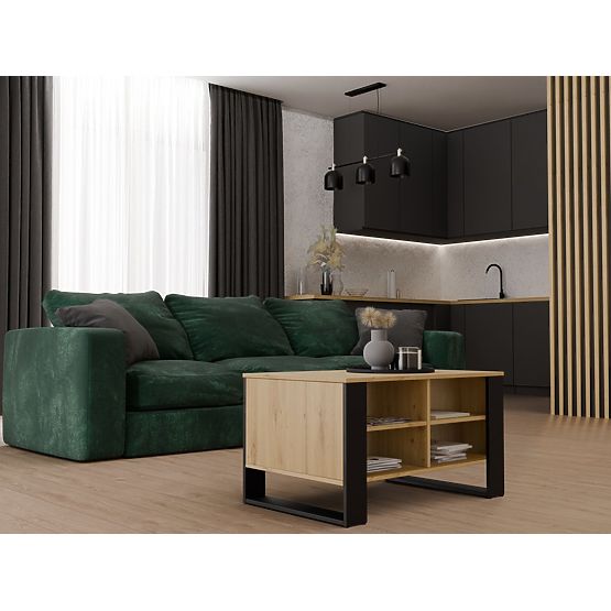 Modern 4P Table OAK ARTISAN BLACK