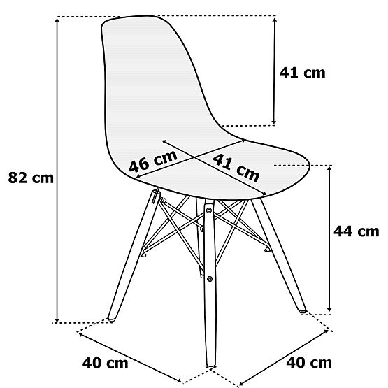 Modern Chair Milano DSW PP Black