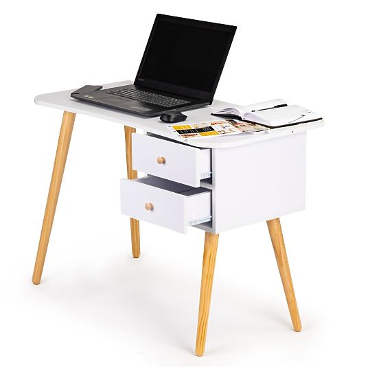 Modern Computer Desk with 2 Drawers MODERNHOME