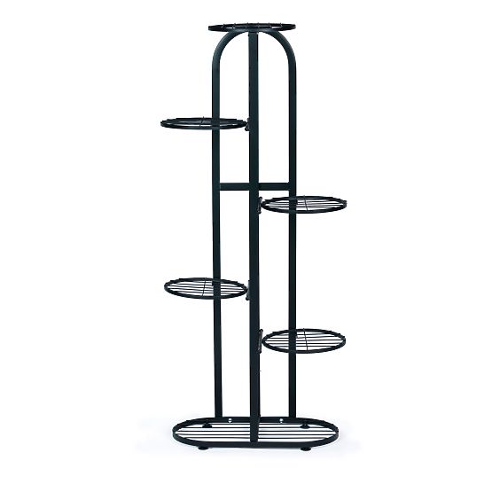 Modern Metal Plant Stand 6 Levels Black