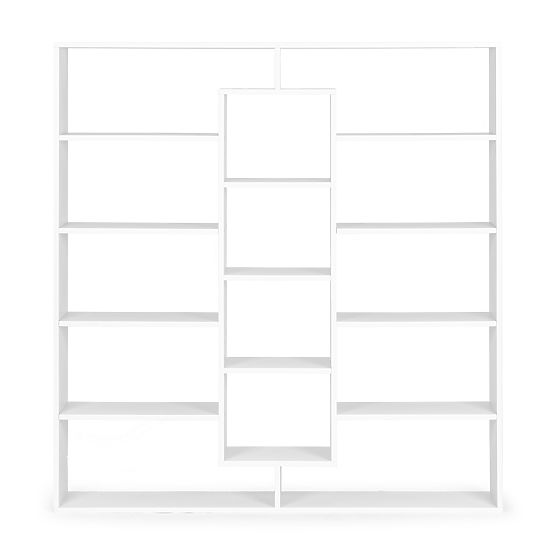 Modern Standing Bookshelf with 14 Shelves White