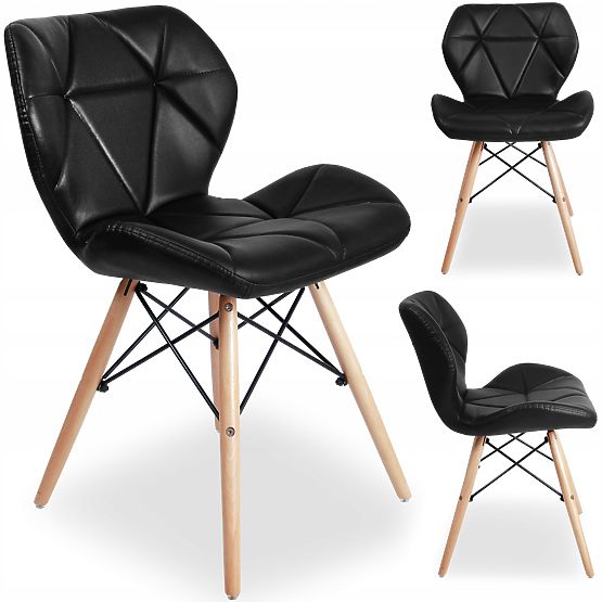 Modern Upholstered Chair MURET Black