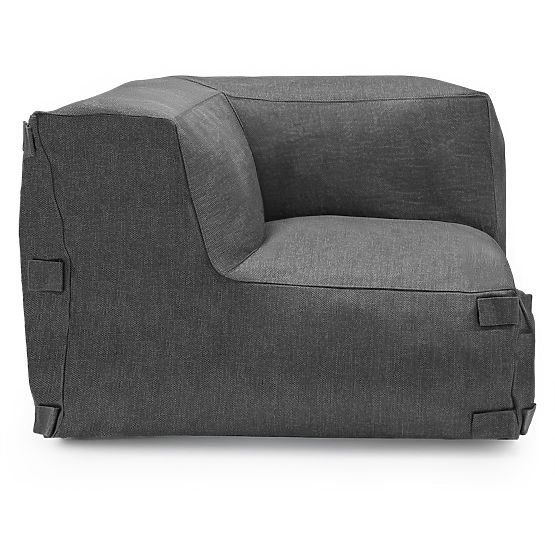 Modular Garden Corner Sofa Vacuum I with Cover, Gray