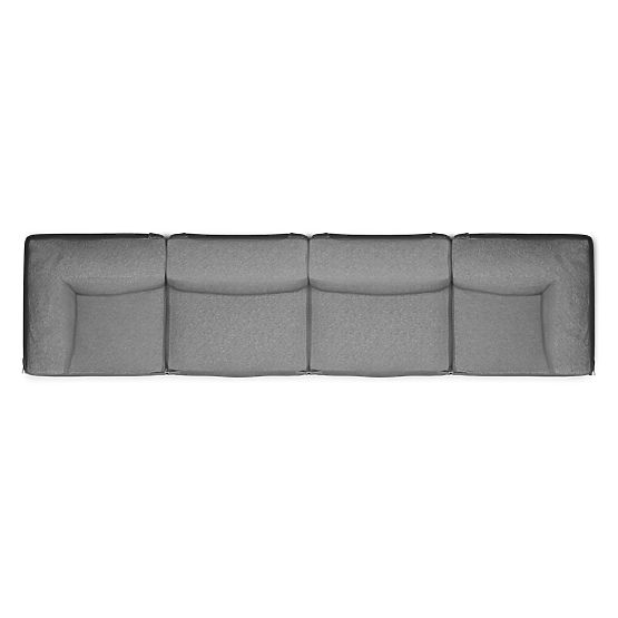 Modular Garden Corner Sofa Vacuum V with Cover, Gray