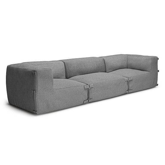 Modular Garden Sofa Vacuum VI with Cover, Gray