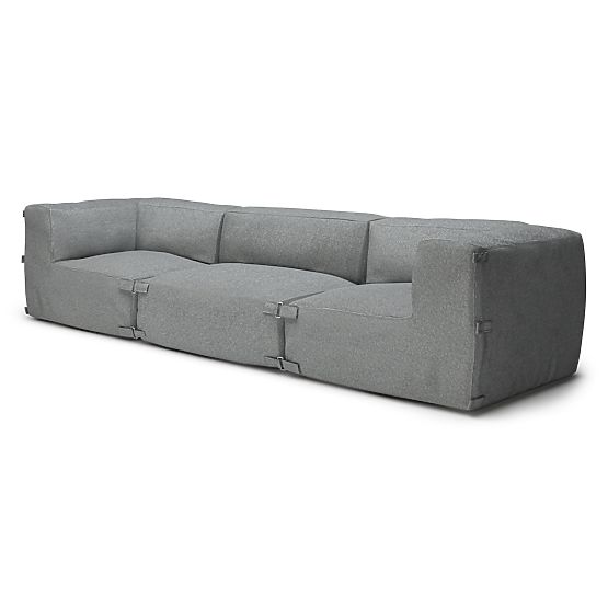 Modular Garden Sofa Vacuum VI with Cover, Gray