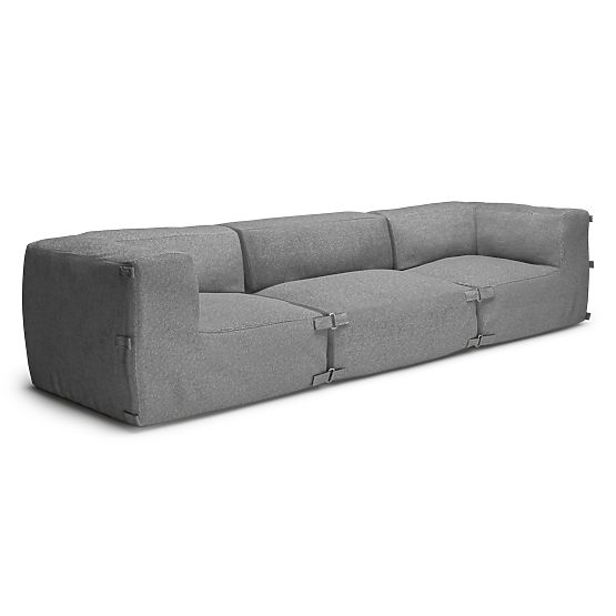 Modular Garden Sofa Vacuum VI with Cover, Gray