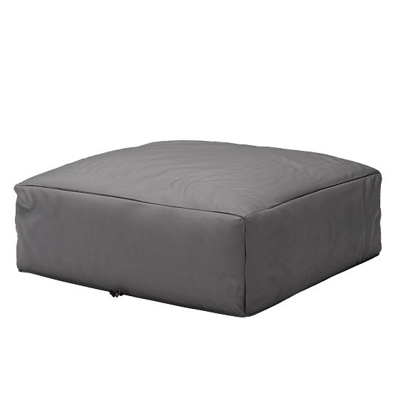 Modular Pouf for Vacuum Garden Corner Sofa with Cover, Gray