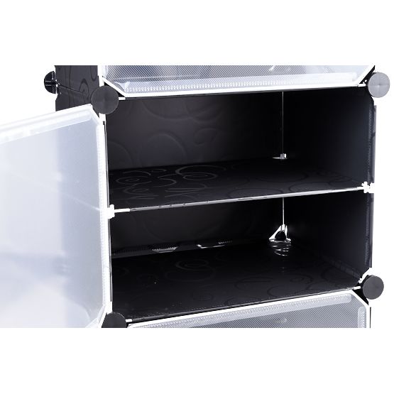 Modular Shoe Cabinet Wardrobe Pola Black