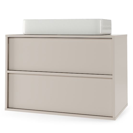 Mossy Vanity Cabinet for Countertop Sink, 80 cm, Cashmere