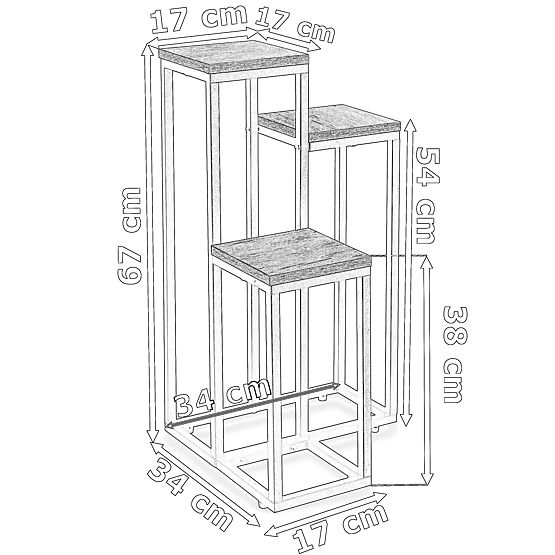 Munir Black Marble Plant Stand