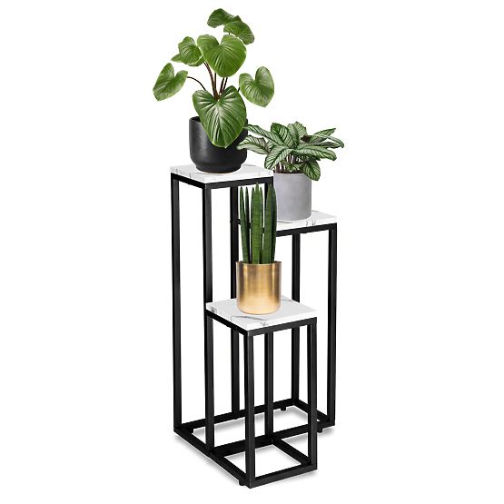 Munir White Marble Plant Stand