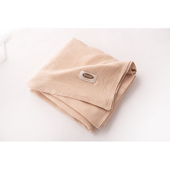Muslin bedspread 210x240 beige