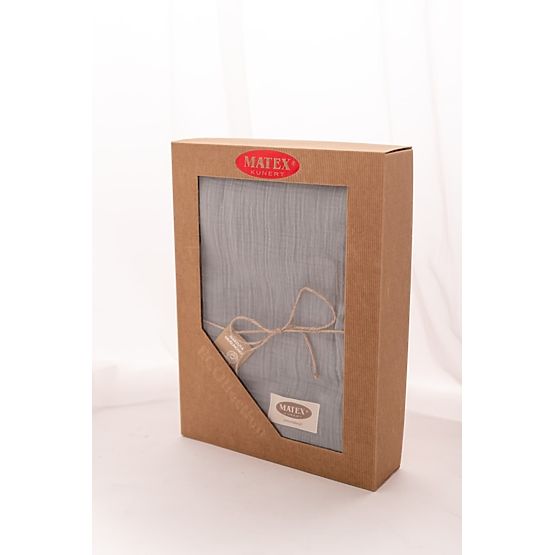 Muslin bedspread 210x240 dark grey