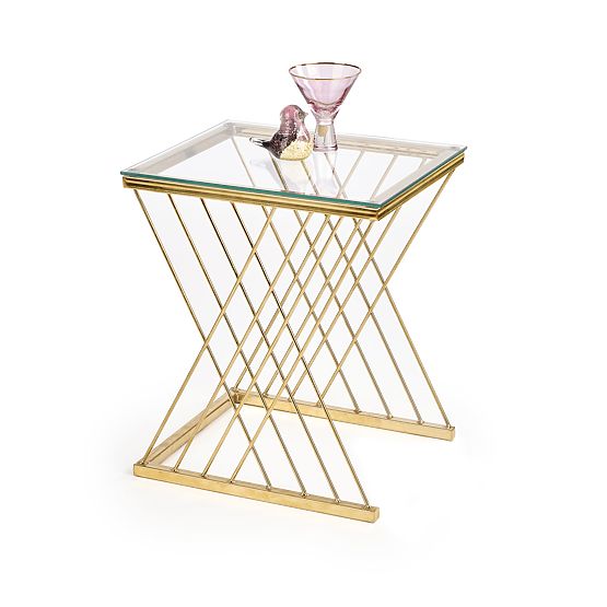 NANCY Table Gold / Transparent