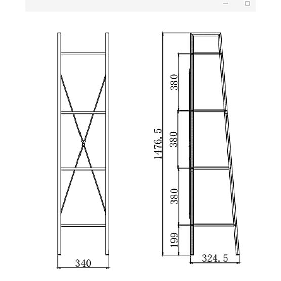 NARVIK REG1 black / sonoma oak
