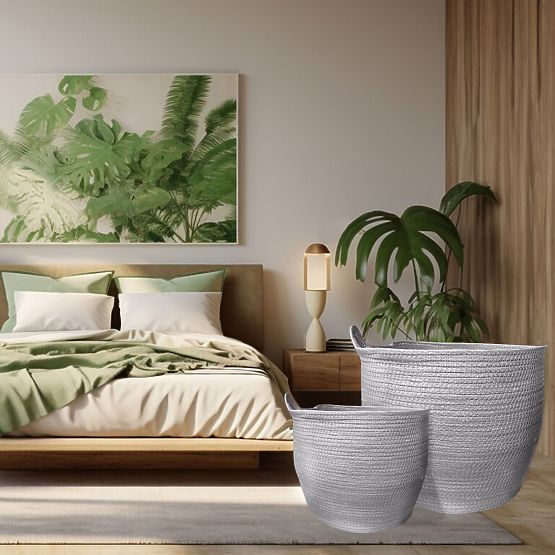 Natural BOHO Baskets - Set of 3