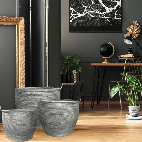 Natural BOHO Baskets - Set of 3