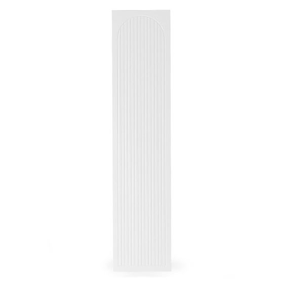 Neroli Wardrobe Door, 45.6 cm, Arched Grooves, White, Left