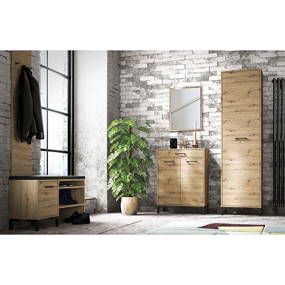 Nevio mirror - artisan oak